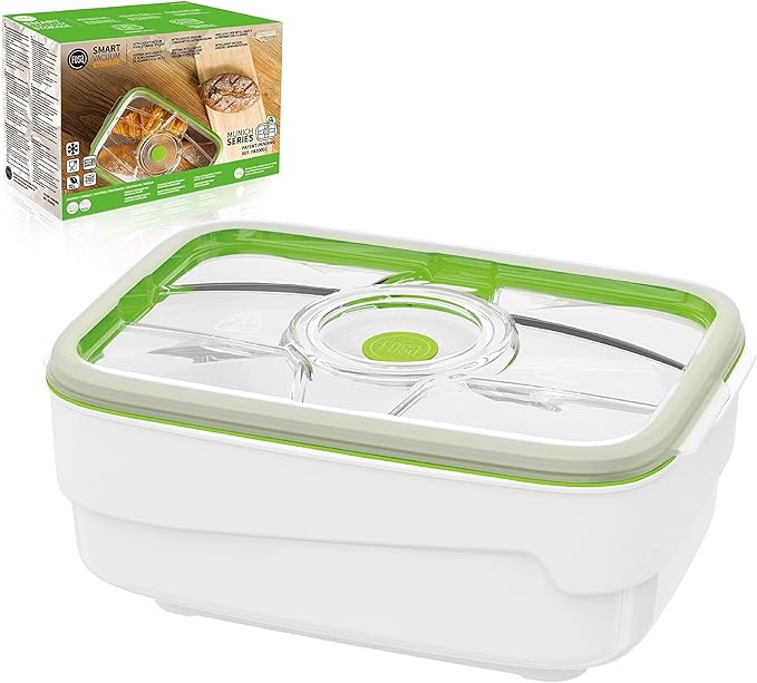 FOSA Vacuum Bread Box 4L (135oz) – Airtight Bread Saver Container for Homemade Loaf, Artisan Bread, Pastries & Food Storage (Pump Sold Separately)