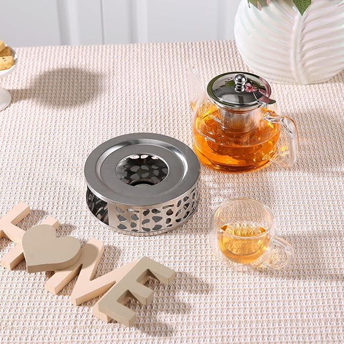 Stainless Steel Teapot Warmer, Tea Warmer for Teapot, Silver Color