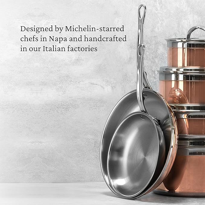 Hestan - CopperBond Collection - 100% Pure Copper Sauce Pan, Induction Cooktop Compatible, 1.5 Quart