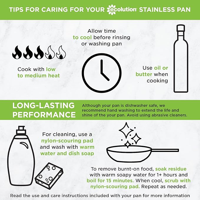 Ecolution Pure Intentions Stock Pot - Features Tempered Glass Lid, Stay-Cool Handles, and Encapsulated Bottom - Oven Safe - Curbside Recyclable Stainless Steel - 12 Quarts