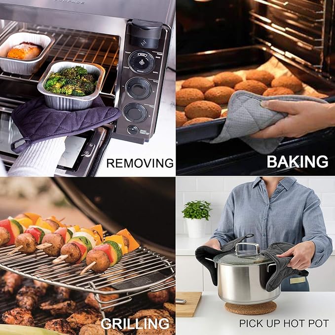 Novelty Baking Gift Heat Resistant Potholder Oven Pad with Pocket I’m Baked Too Funny Baker Gift for Mom Sister Friend (I'm Baked Too)