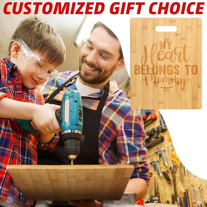 Vesici 18 Pack Plain Cutting Boards with Handles Bulk Blanks Laser Engraving Large Chopping Board for Customized, Personalized Engraving Gifts(Bamboo,14''x11'')