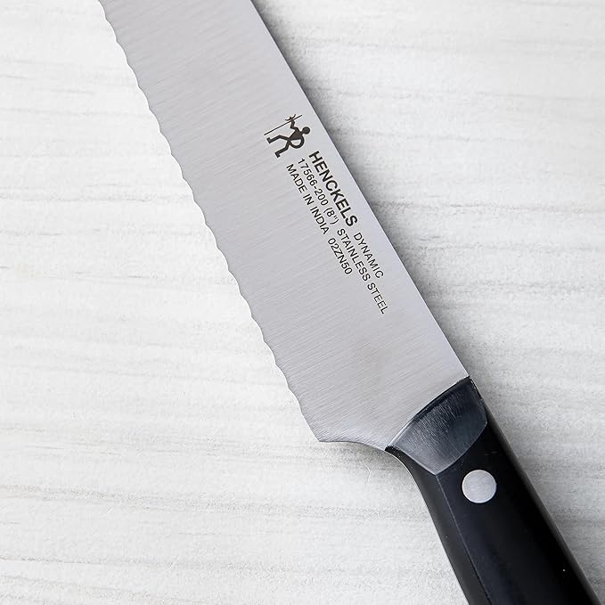 HENCKELS Dynamic Razor-Sharp 8-inch Bread Knife, Cake Knife, German Engineered Informed by 100+ Years of Mastery, Stainless Steel