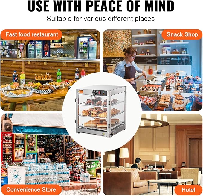 VEVOR foof Warmer Display (3-Tier(20"))