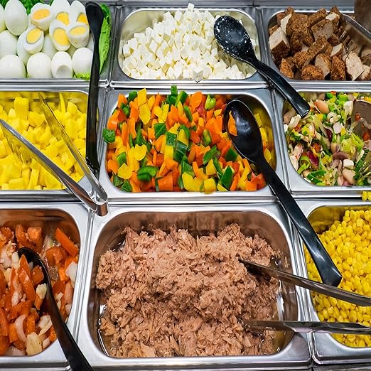 Mifoci Stainless Steam Hotel Pan with Lid, 2-1/2 Inch Deep Steam Table Pan Restaurant Supplies Reusable Anti Rust Catering Storage for Home, Party, Restaurant, Hotel, Buffet(2 Sets,1/2 Size)