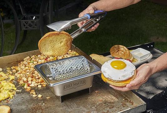 Butter Spreader Wheel, Griddle Butter Roller Saver That Can Hold 3 Sticks of Butters, Stainless Steel Butters Spreader for Breakfast, Tailgating, Picnics, Camping, Griddle Tools by Chef Master - 90244