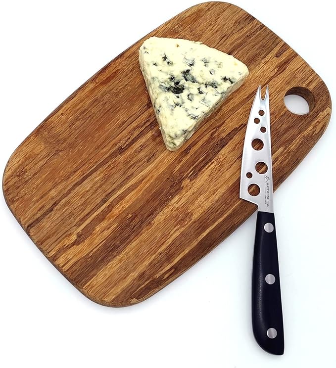 Cheese Knife, MATTSTONE HILL 4 Inch All Purpose Cheese Knife - Soft & Semi Hard Cheese Knives, Premium Stainless Steel, Triple Rivet Handle