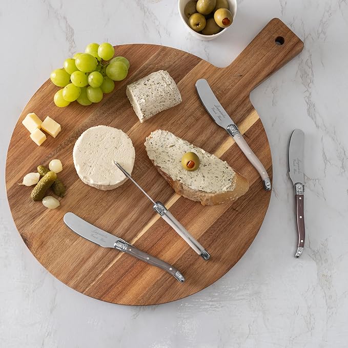French Home 7 Piece Laguiole Sm Cheese Knives and Spreaders - Warm Spice