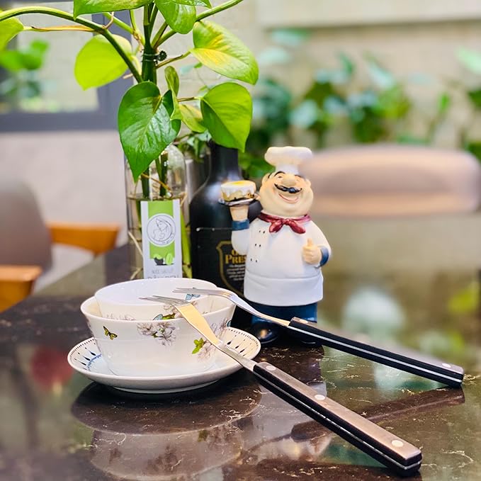 WALLFARM Granny Fork 12" 3-Tine - Pro-Grade Stainless Steel - Heat-Resistant BBQ Meat Fork - Ideal for Serving, Cooking, Turning, Roasting, Shredding, Barbecue