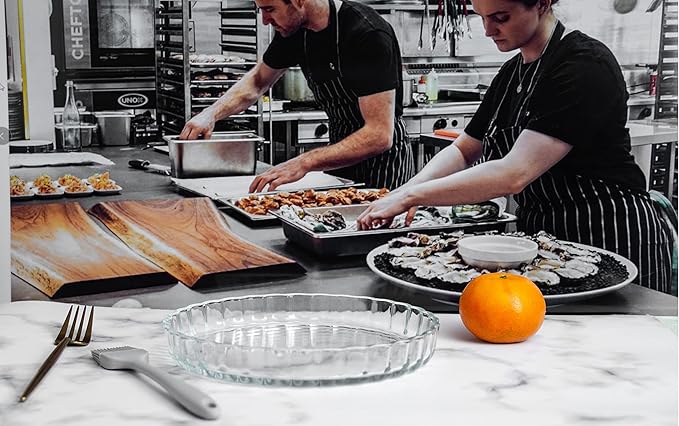 CLAPPER Pie Pan Glass Pie Plate 10.5 inch - Deep Pie Dish for Baking Made by Clear Round Heat-resistant Safety Glass, 54 oz