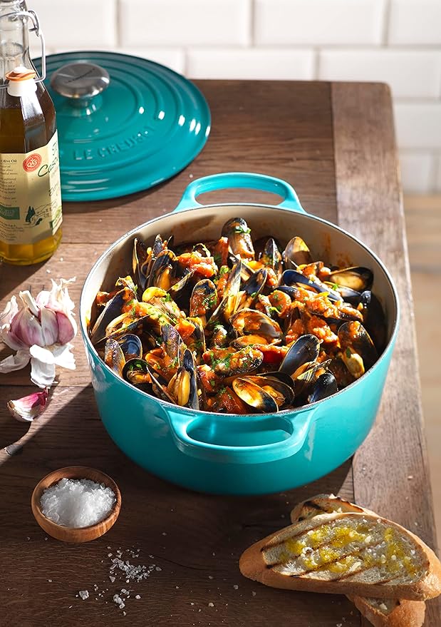Le Creuset Enameled Cast Iron Signature Oval Dutch Oven, 6.75 qt., Caribbean