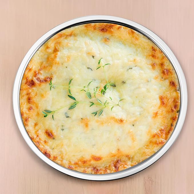 20 Pack 9 Inch Metal Pie Pan Plate Aluminum Steel Pie Tins Bulk Reusable Pizza Pan Weight Steel Standard Version Bakeware Even Heating for Kitchen Pizza Snack Cake