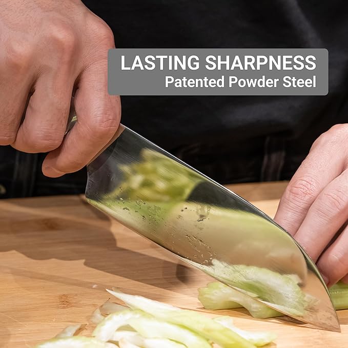 HAST Edition 6.3-Inch Santoku Knife, Ultra-Sharp Professional Japanese Chef Knife, Advanced Powder Steel, Lightweight, Comfortable Ergonomic & Award-Winning Design, Premium Steel Kitchen Knife