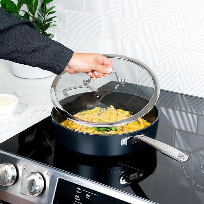 Alva Maestro Cookware Set 9-Piece Set - Nonstick Ceramic Pans and Pots - Oven Safe, Easy to Clean and Made without PFAS, PFOA & PTFE - Induction & All Stovetop Compatible with Even Heat Distribution