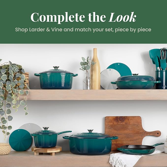 Larder & Vine 8-Piece Bakeware Set | Non-Stick Baking Set with Ceramic Finish | PFAS, PFOA, PTFE, and BPA Free Baking Essentials | Baking Sheets, Muffin Tins and Assorted Baking Pans | Bondi