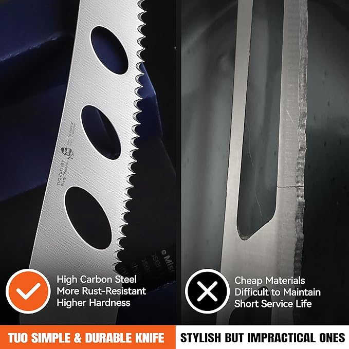 TUO Cheese Knife, Tomato Knife 5.5" Serrated Blade, High Carbon German Steel, Mutil-Use Non Stick Design, Pakkawood Handle - Fiery Phoenix Series