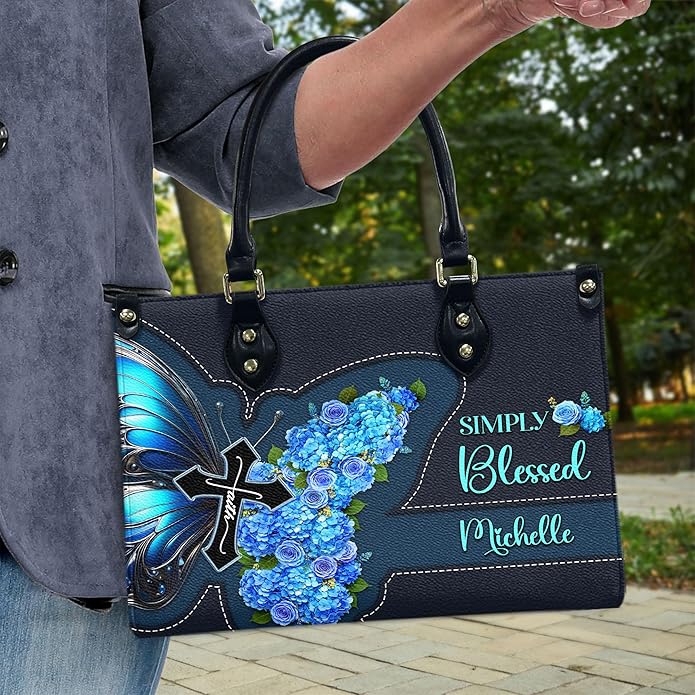 THUYPT Personalized Christian Leather Handbags, Handbag & Purse With Bible Verse Religious Tote Bag, Gift for Women