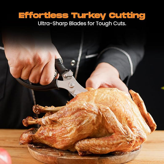 Poultry Shears, Kitchen Scissors for Food With Safety Lock, Kitchen Shears for Food, Meat Scissors, Bone Cutter, Chicken Cutter