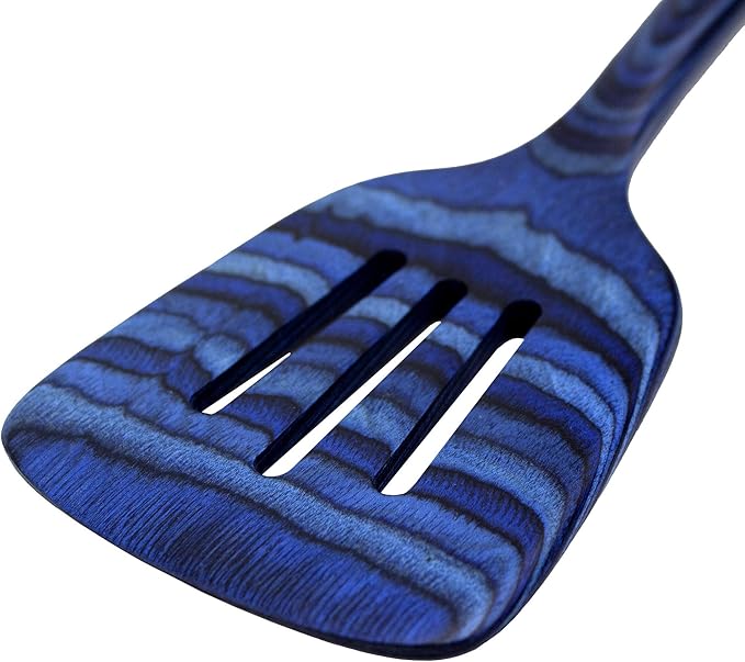 Totally Bamboo Baltique Malta Collection 12-1/2" Wooden Slotted Spatula, Safe for Nonstick