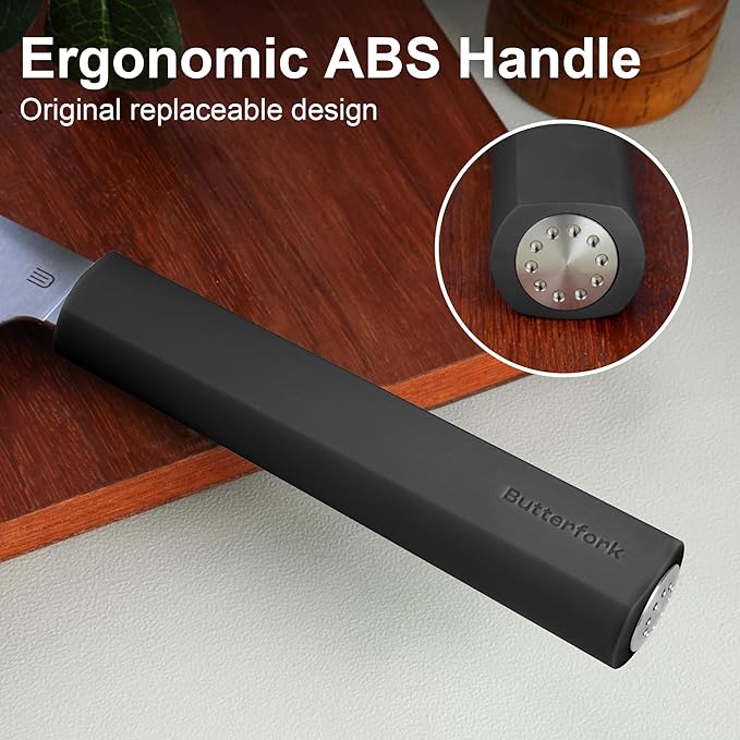 8 Inch Chef Knife, AR-RPM9 Steel & Ergonomic Handle Cooking Knife, Ultra Sharp Professional Kitchen Knife with Oak Sheath, Gift for Home Chefs