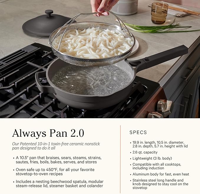 Our Place Cookware Set - Complete 13-Piece Set Including Always Pan 2.0, Mini Always Pan, Perfect Pot, and Mini Perfect Pot | Multifunctional, Toxin-Free Nonstick | Replaces 36 Pieces | Steam