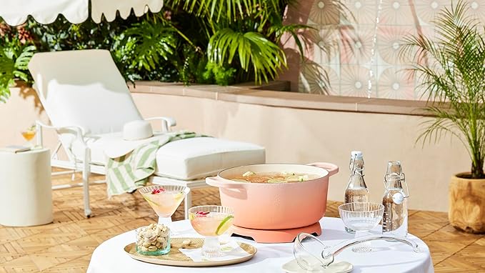 Le Creuset Enameled Cast Iron Signature Round Dutch Oven, 5.5 qt., Peche