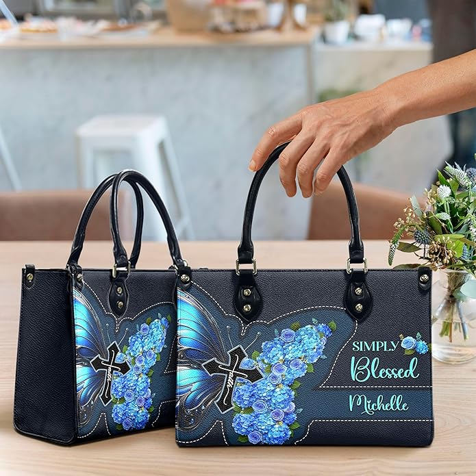 THUYPT Personalized Christian Leather Handbags, Handbag & Purse With Bible Verse Religious Tote Bag, Gift for Women