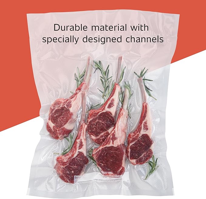 FoodSaver Custom Fit Vacuum Sealer Bags, Airtight Food Storage and Sous Vide Rolls, BPA-Free, 11 x 16' (Pack of 3) (Pack of 6)