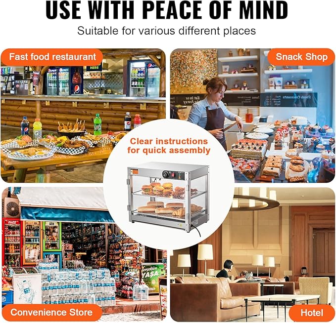 VEVOR foof Warmer Display (2-Tier(20"))