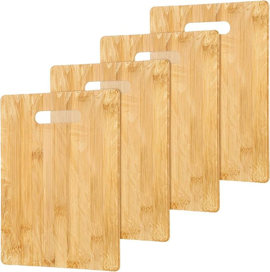 Vesici 18 Pack Plain Cutting Boards with Handles Bulk Blanks Laser Engraving Large Chopping Board for Customized, Personalized Engraving Gifts(Bamboo,14''x11'')
