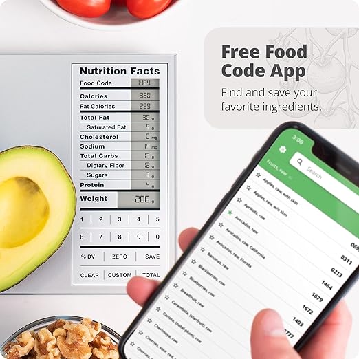 Greater Goods Perfect Portions Nutrition Scale for Meal Planning, Tracking Nutrition Value, and Macro Counting (Non-Backlit Model)