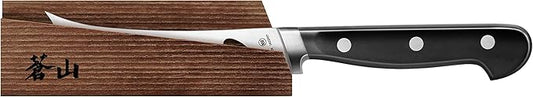 Cangshan TV2 Series 1022964 Swedish 14C28N Steel Forged 5-Inch Tomato/Cheese Knife and Wood Sheath Set