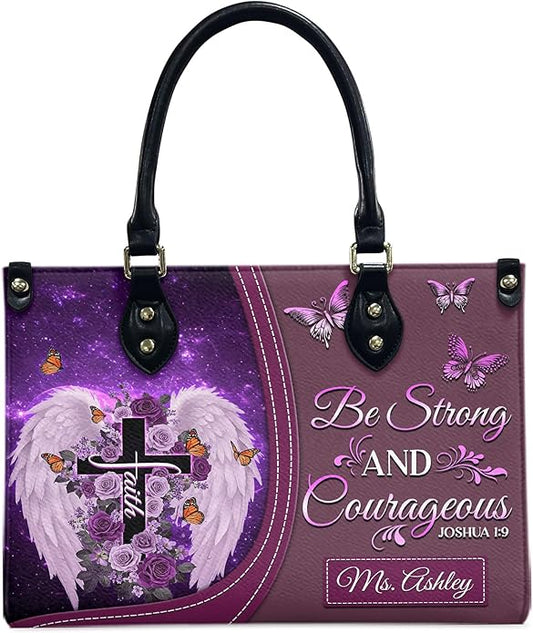 THUYPT Personalized Christian Leather Handbags, Handbag & Purse With Bible Verse Religious Tote Bag, Gift for Women
