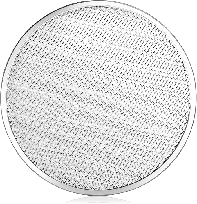 New Star Foodservice 50684 Restaurant-Grade Aluminum Pizza Baking Screen, Seamless, 14-Inch