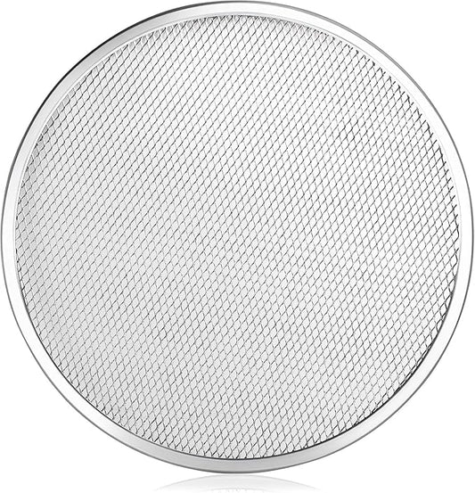 New Star Foodservice 50981 Restaurant-Grade Aluminum Pizza Baking Screen, Seamless, 18-Inch, Pack of 6