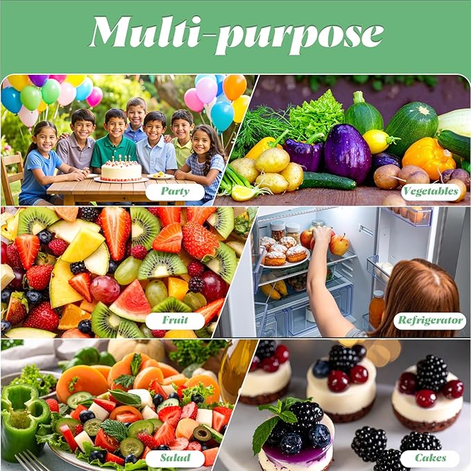 15 Pcs 1/6 Size Polycarbonate Food Pan Lids with Handle, Universal Handled Clear Steam Pan Food Storage Containers Covers for Fruits Vegetables Beans Corns Restaurant Hotel Commercial