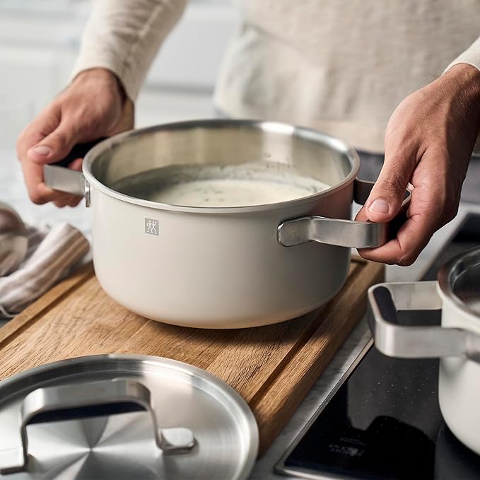 ZWILLING Pure 6-pc Stainless Steel Cookware Set, Ivory