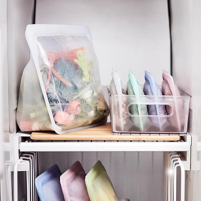 Stasher Premium Silicone Reusable Food Storage Stand-Up Mega Bag, Sea Urchin, Microwave, Sous Vide, Dishwasher, Oven and Freezer Safe, BPA Free, Leak-free, Eco-friendly, 104 Oz