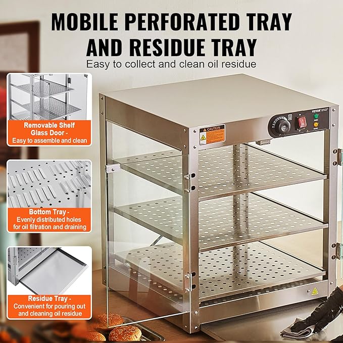 VEVOR foof Warmer Display (3-Tier(20"))