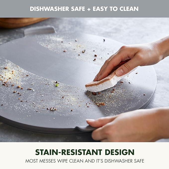 GreenPan Premiere Ovenware Healthy Ceramic Nonstick 16.5" Pizza Pan, PFOA and PFAS-Free, Warp-Free Bakeware, Durable Quick Heating Baking Tray, Oven and Broiler Safe to 600F, Dishwasher Safe, Gray