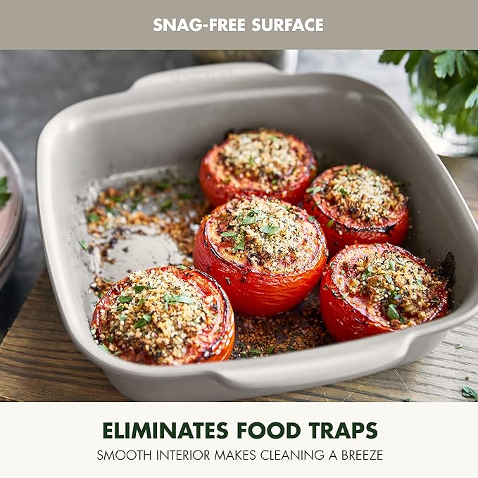 GreenPan Premiere Ovenware Healthy Ceramic Nonstick 4 Piece Bakeware Set, PFAS-Free, Rectangular, Square, Quarter, Half Sheet Baking Pans, Warp-Free, Oven & Broiler Safe 600F, Dishwasher Safe, Taupe