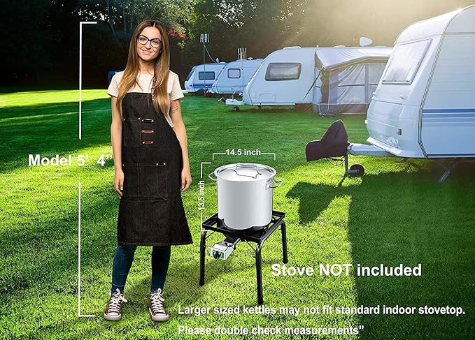 Concord 30 Quart Stainless Steel Stock Pot Cookware