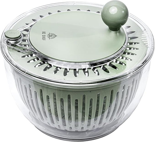 Generic BZ Chef Salad Spinner Pro: Large 4L Salad Bowl with Built-in Colander Drain - Effortless Washing, Spinning, and Drying for Crisp Greens and Veggies - Kitchen Essential Gadgets