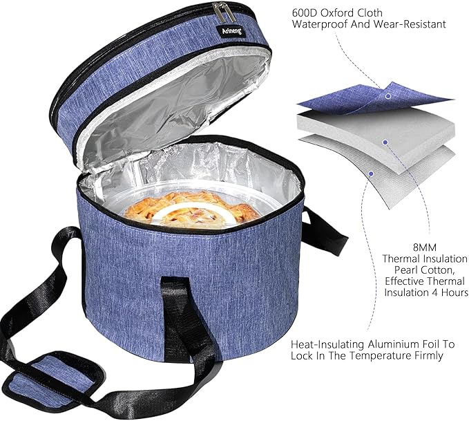 3 pack pie carrier with lid and handle,of insulated bag,pie carriers for transport,Holds 3 pies/Pizza,Thanksgiving Day (Purple, 3 pie carriers + insulated bag)