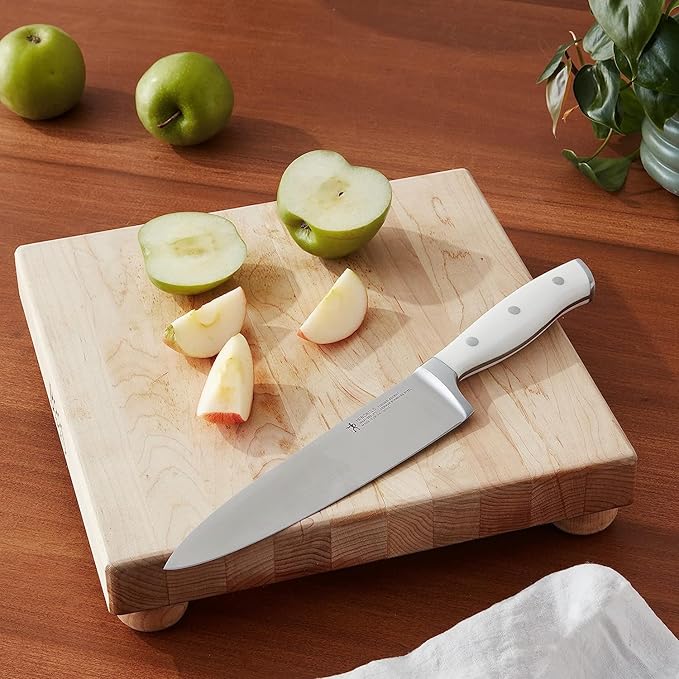 HENCKELS Forged Accent Razor-Sharp 8-inch Chef Knife, White Handle, German Engineered Informed by 100+ Years of Mastery