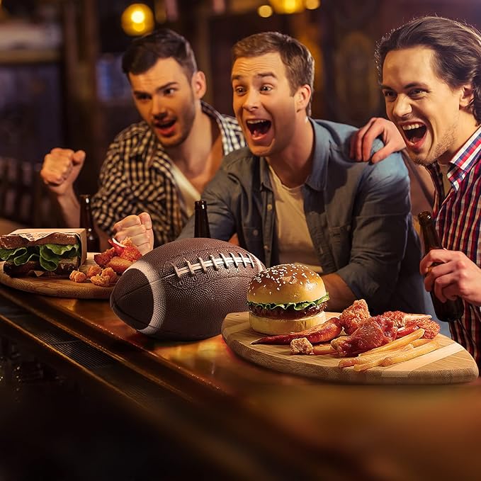 Foaincore 2 Pieces Football Cutting Board Bamboo Serving Tray 15 Inch Touchdown Engraved Charcuterie Cutting Board for Football Lovers Gift Themed Party Decoration Favor Supplies