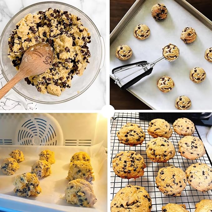 Mini Cookie Scoop #100, 2 Teaspoons/ 10 ml (1/3 oz) Cookie Dough Scoop, Cookie Scoops for Baking, Comfortable Grip, Non-Slip