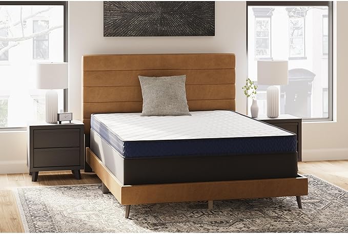 Signature Design by Ashley Full Size Medium Firm 6 Inch Memory Foam Mattress with Breathable Quilted Cover, Fiberglass Free, Mattress in A Box