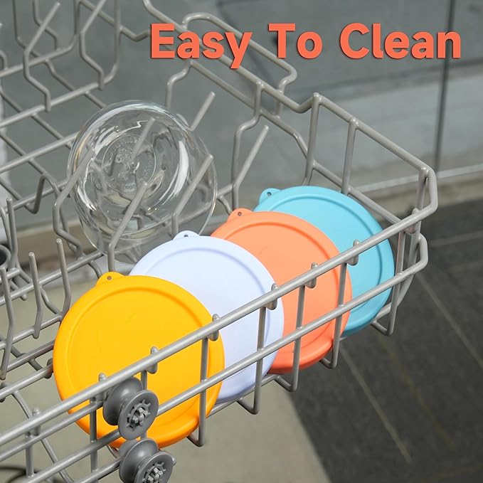 1 Cup Silicone Replacement Lids Storage Cover for Anchor Hocking Glass Bowls (Container not Included) 4 Pack Microwave, Dishwasher and Freezer Safe