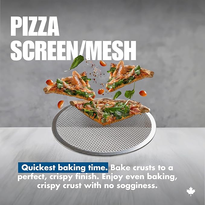 Norjac 18 Inch Pizza Screen, 2 Pack – Aluminum Mesh for Oven, Seamless, Rust-Free, Durable Baking Trays for Crispy Crusts